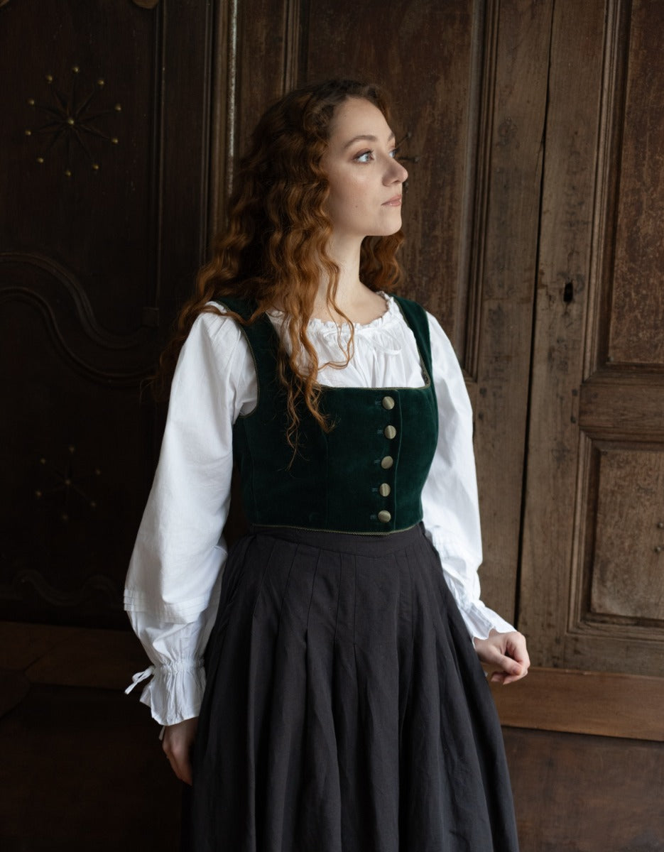 Dirndl (Mieder) autrichien "Constanze" vert Tyrol