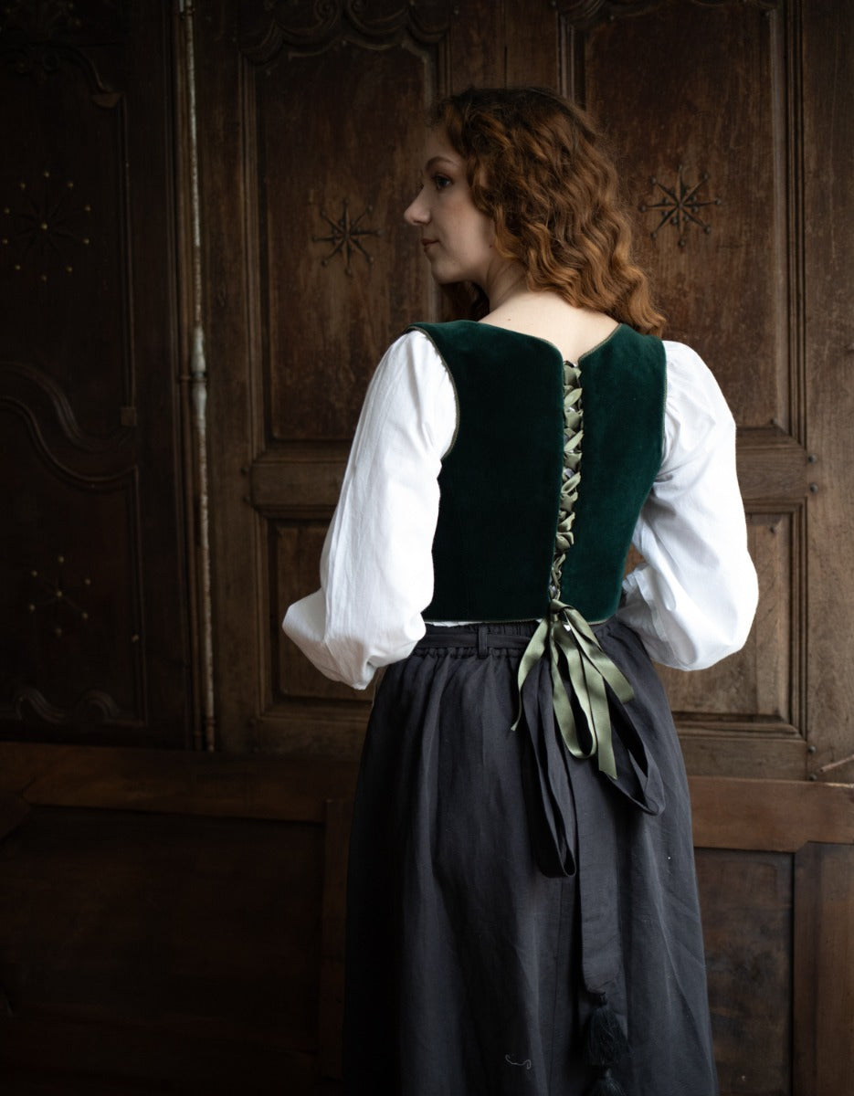 Dirndl (Mieder) autrichien "Constanze" vert Tyrol