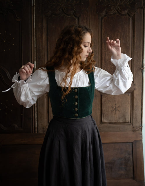Dirndl (Mieder) autrichien "Constanze" vert Tyrol