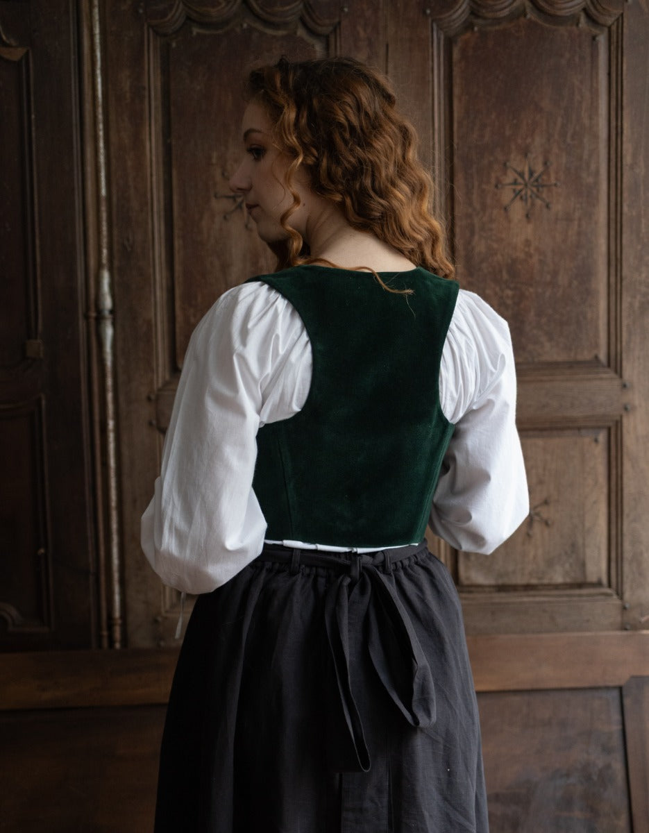 Bustier 'Daria' en velours vert lierre – voriagh - sisters from