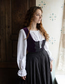 Bustier 'Daria' en velours pourpre