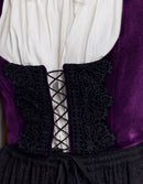 Bustier 'Daria' en velours pourpre