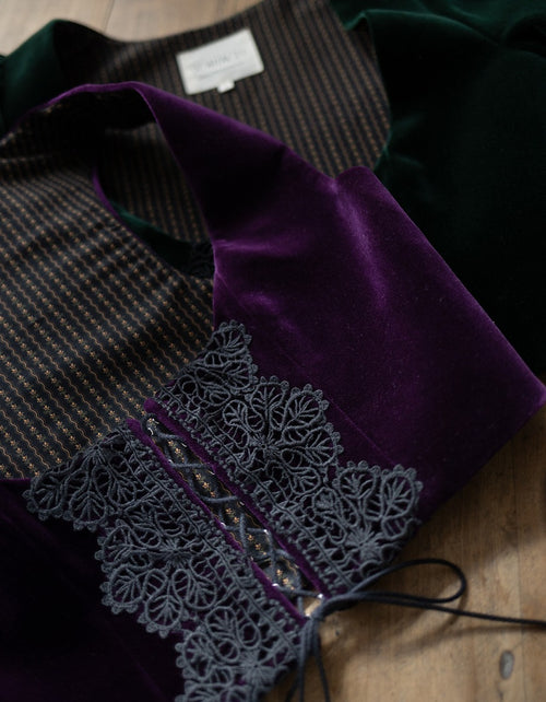 Corset 'Daria' en velours noir