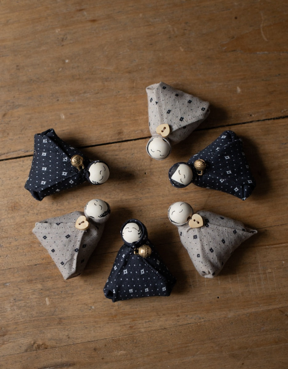 DIY kit '6 small Lavender Laumė' - Mara Diamond Cream/Night Blue