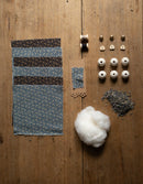 DIY kit '6 small Lavender Laumė' - Mathilda Black/Blue Leaves