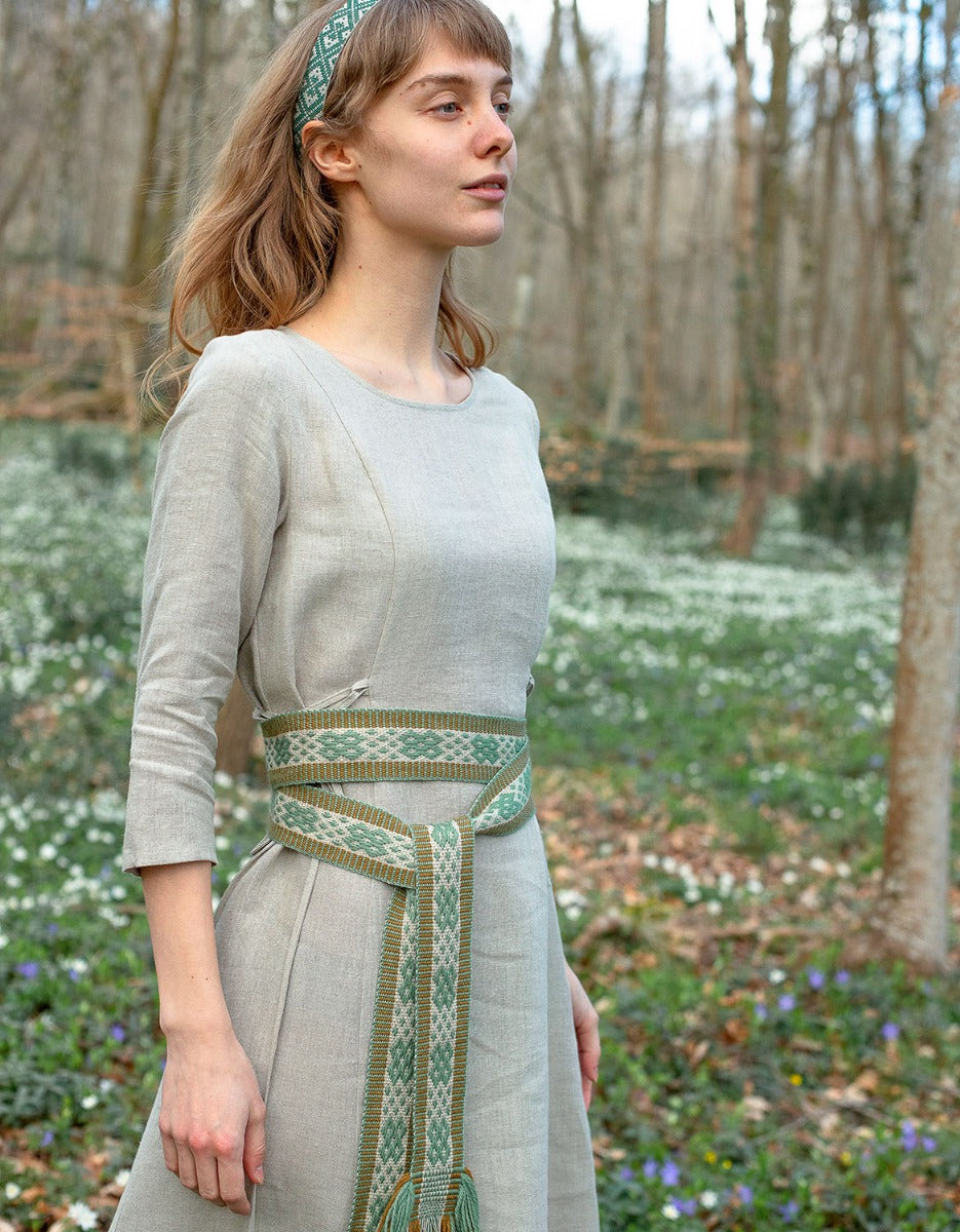Robe 'Elina' midi en lin naturel