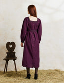 Robe brodée 'Elma' prune