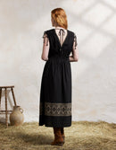Robe longue 'Elvira' brodée sans manches mousse
