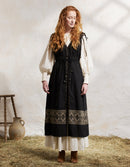Robe longue 'Elvira' brodée sans manches mousse