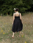 Robe 'Emily' broderie anglaise à bretelles noire