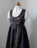"Gisela" embroidered over dress black
