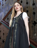 "Gisela" embroidered over dress black