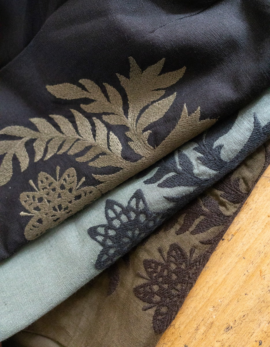 "Gisela" embroidered over dress black