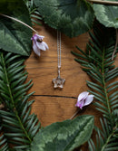 Collier 'Glacier Étoile' en cristal de roche taillé et argent 925