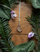Collier 'Glacier Lune' en cristal de roche taillé et argent 925