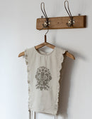 "Hilda" embroidered apron kelp