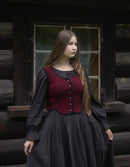"Ilya" sleeveless knitted vest in pure wool burgundy