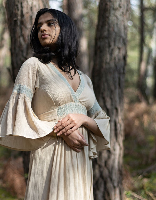Robe longue 'Kaarina' couleur céramique