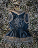 PREORDER "Lavinia" embroidered velvet bodice weathered black
