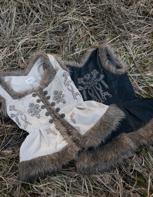 PREORDER "Lavinia" embroidered velvet bodice ceramic