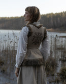 PREORDER "Lavinia" embroidered velvet bodice ceramic