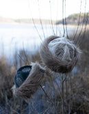 Toque 'Lavinia' en velours brodée couleur noir lavé