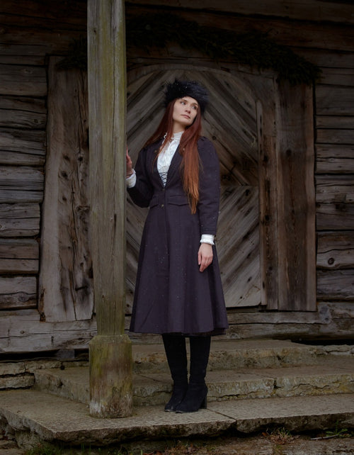 Redingote en coton 'Louisa' noire