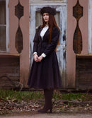 Redingote en coton 'Louisa' noire