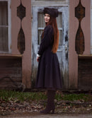 Redingote en coton 'Louisa' noire