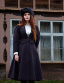 Redingote en coton 'Louisa' noire