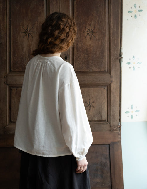 Blouse "Mara" blanc cassé naturel