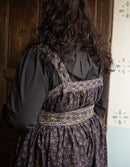 Robe longue 'Mari' imprimé baies brodé pourpre