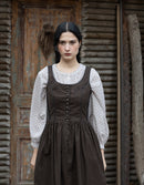 Robe 'Matilda' motif feuilles noir-XXXL