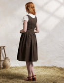 "Matilda" black leaves cotton dress