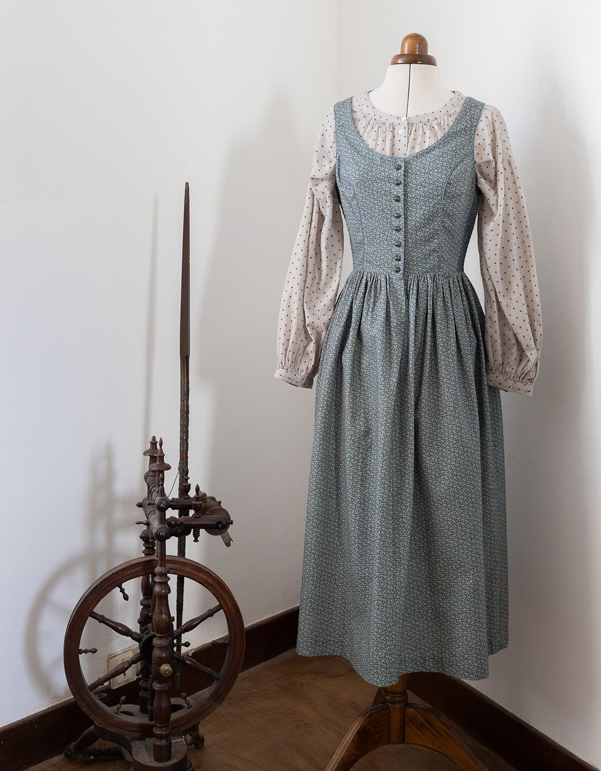 Robe 'Matilda' motif feuilles bleu -XXXL