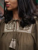 Robe 'Mila' brodée sarrasin