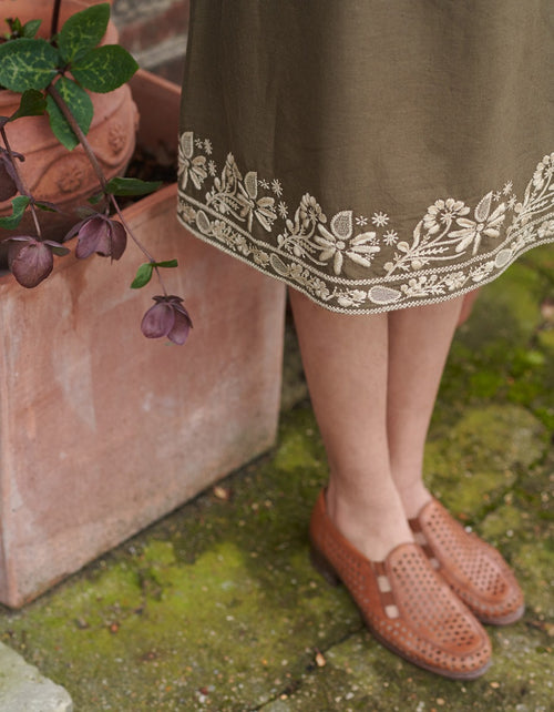 Robe 'Mila' brodée sarrasin