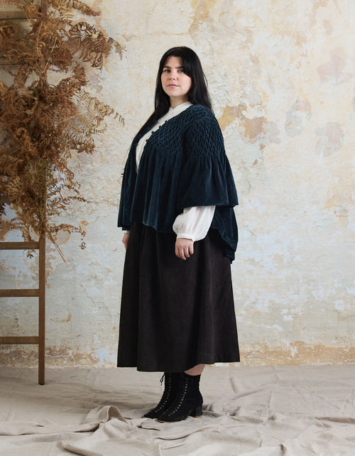 "Minna" velvet jacket forest green