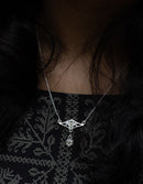 'Mira stilla' necklace in silver and peridot