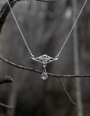 'Mira stilla' necklace in silver and peridot