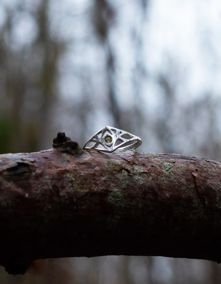 Bague 'Mira stilla' en argent et péridot