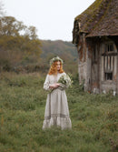 "Misha ceremony" linen dress with linen lace