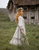 "Misha ceremony" linen dress with linen lace