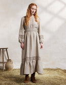 "Misha ceremony" linen dress with linen lace