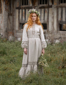 "Misha ceremony" linen dress with linen lace