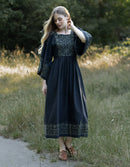 Robe brodée 'Mivilud' noire