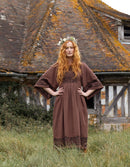 Robe brodée  'Mivilud' bois de rose