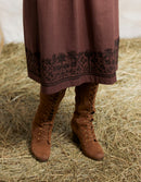 Robe brodée  'Mivilud' bois de rose
