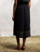 Jupe-culotte brodée 'Mivilud' noire