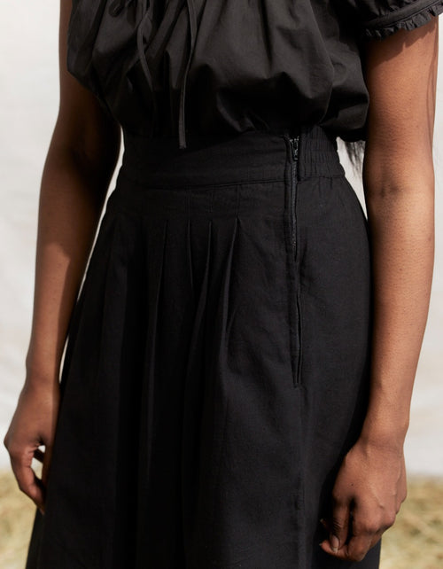 Jupe-culotte brodée 'Mivilud' noire